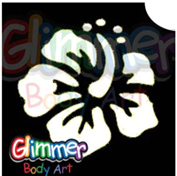 Glimmer Hibiscus Stencil