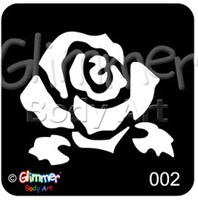 Glimmer Rose Bud Stencil