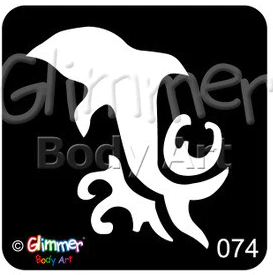 Glimmer Dolphin Wave Stencil