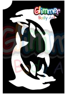 Glimmer Dancing Dolphins Stencil