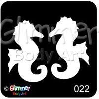 Glimmer Twin Seahorse Stencil