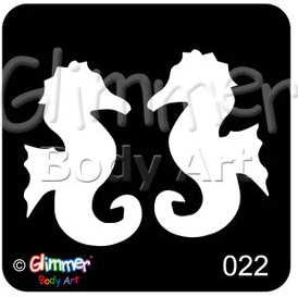 Glimmer Twin Seahorse Stencil