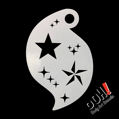 OOH! 3-D Star Storm Face Painting Stencil