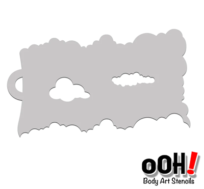 OOH! Cloud Texture Airbrush Tattoo Stencil 2