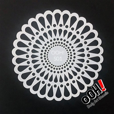 OOH! Doily Sphere Airbrush and Face Painting Stencil