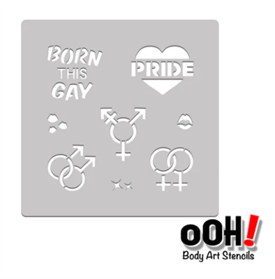 OOH! Gay Pride Stencil Block