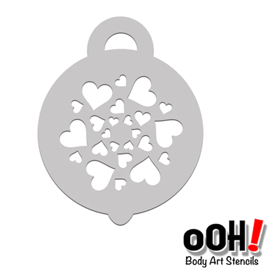 OOH! Heart Swirl Petite Stencil