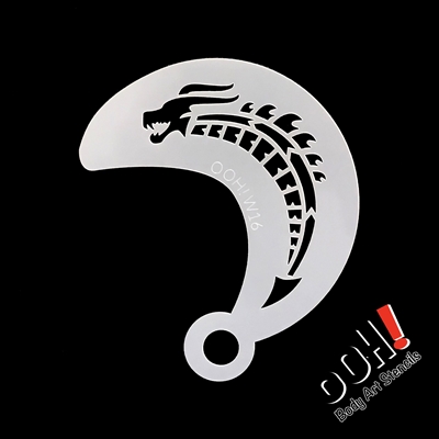 OOH! Tribal Dragon Wrap Face Painting Stencil
