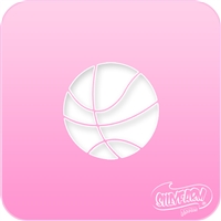 Basketball Pink Power Stencil