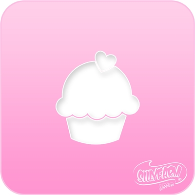 Cupcake Pink Power Stencil