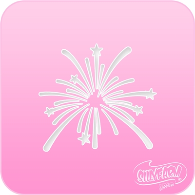 Fireworks Pink Power Stencil