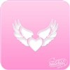 Heart Wings Pink Power Stencil