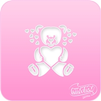 Teddy Bear Pink Power Stencil