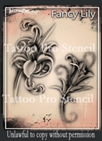Wiser Pro Tattoo Stencils-- Fancy Lily