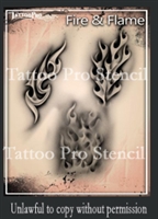 Wiser Pro Tattoo Stencils-- Fire and Flames