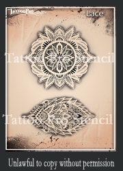 Wiser Pro Tattoo Stencils-- Lace and Pearls