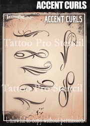 Wiser Pro Tattoo Stencils-- Swirl Flourishes