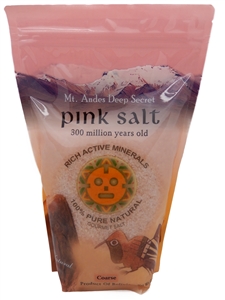 KFPC-1K Kari Andes Pink Salt-Coarse 2.2 lbs_All natural, unrefined, and alkalizing, mineral-rich tasty Pink Salt