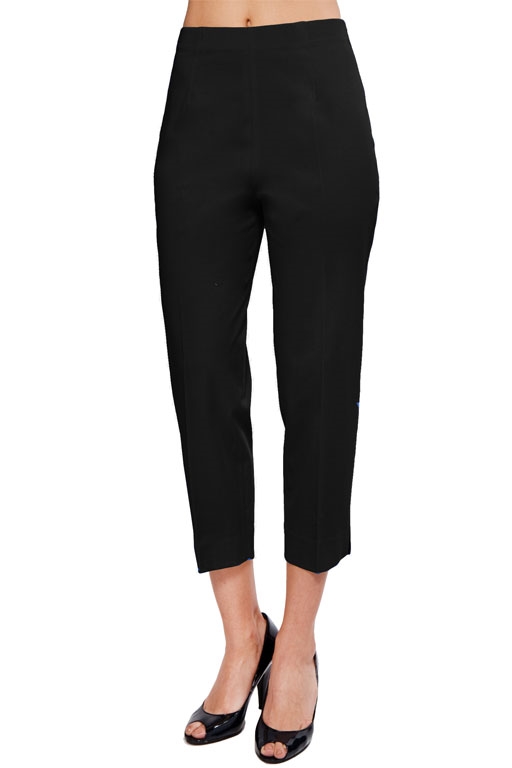 Women's A.N.A. Black Stretch Dress Capri Pants Hook & Eye Closure- Plus Size:  16