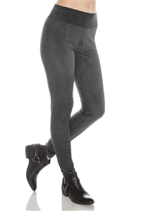 Faux Suede Pull-On Pant