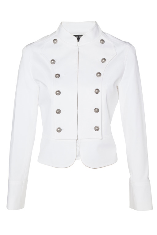 Military Cotton Twill Jacket | White