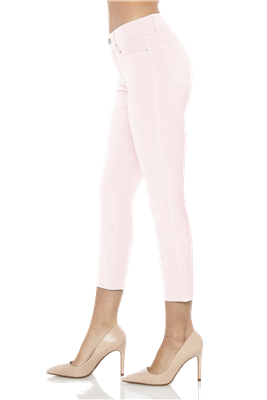 'Chelsea' Cropped Skinny Jeans | Organza Blush