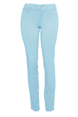 Cotton Twill Stretch Slim-Fit Jeans | Blue Air