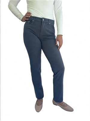 Cotton Twill Stretch Slim-Fit Jeans | Lava Smoke