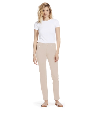 Cotton Twill Stretch Slim-Fit Jeans | Sand