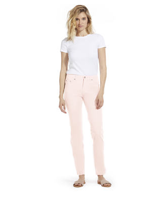 Cotton Twill Stretch Slim-Fit Jeans | Organza Blush