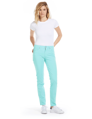 Cotton Twill Stretch Slim-Fit Jeans | Pastel Sky