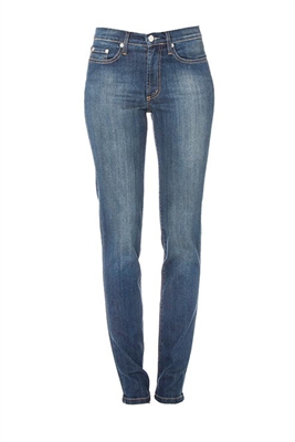 Classic High Rise Denim Slim-Fit Jeans | Distressed