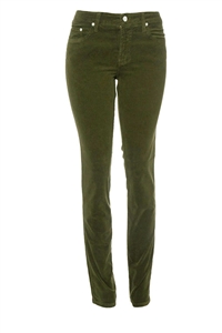 Slim-Fit Stretch Corduroy | Military-Olive