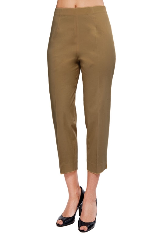 Women's Capri Length Cotton Pants - VecFashion