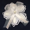 Aurelia Ribbon Flower with Sparkling Crystal