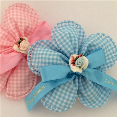 Gingham Baby Shower Favors