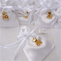 First Holy Communion Favor Pouch in Satin with Chalice Pin and Personalization