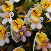 Bees on daisy