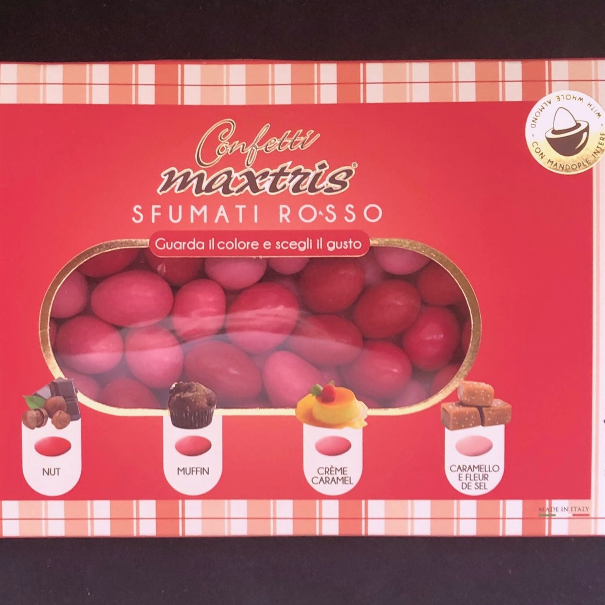 Sfumati Rosso Mixed Italian Almond Confetti Candy by Confetti Maxtris