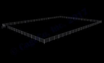 120'W x 168'D 1-5/8" 4-Rail w/ 12' Ranch Gate Arena