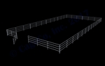 48'W x 96'D 1-5/8" 4-Rail with 12' Ranch Gate Arena