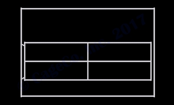 1-5/8 Horse Corral Bowgate 3-Rail: 12'W x 5'H