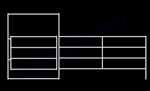 1-5/8 Horse Corral Gate Panel 4-Rail: 16'W x 5'H