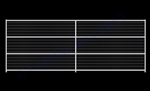 Horse Corral Panel 4-Rail With Welded Wire
