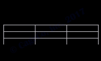 1-7/8 Horse Corral Panel 3-Rail: 24'W x 5'H