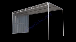 Horse Shelter Covered with 1 Side Panel