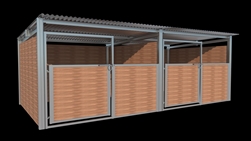 Freestanding Box Stall Horse Shelter 12'D x 12'W