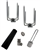 OneGrill Stainless Steel Grill Rotisserie Spit Forks Set (Fits: 1/2" Hexagon, 3/8" Square, & 1/2" Round)