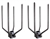 OneGrill Large Animal Fork Set 4 Prong Stainless Steel (Fits 3/4&#8221; Hexagon or 7/8" Round)