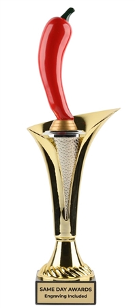 Typhoon Chili Pepper Trophy Cup with Free Engraving for Chili Cook-Off Champions